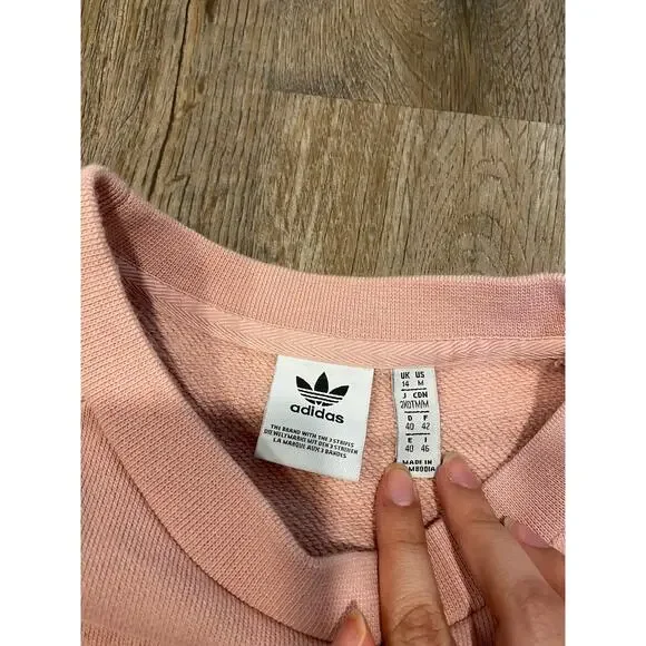 Adidas Womens Pink Oversized Sweatshirt Size Medium - Picture 3 of 9